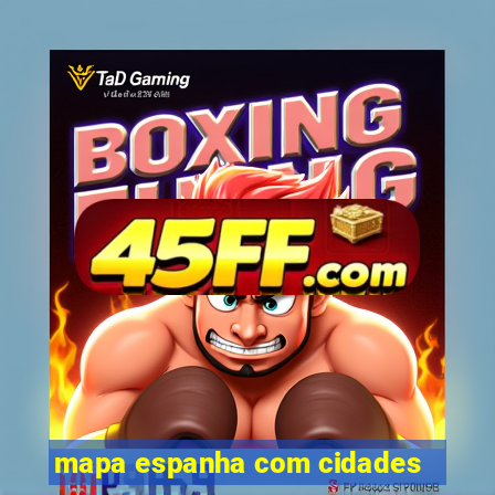 mapa espanha com cidades